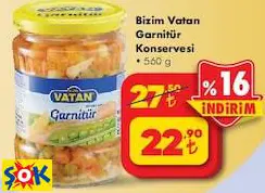 BİZİM VATAN GARNİTÜR KONSERVESİ 560 G